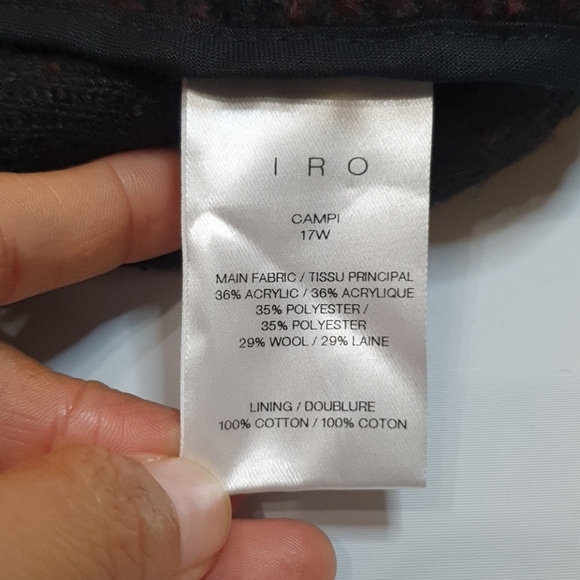 NWT IRO Blended Wool Raw Edge Campi Jacket - Picture 8 of 11